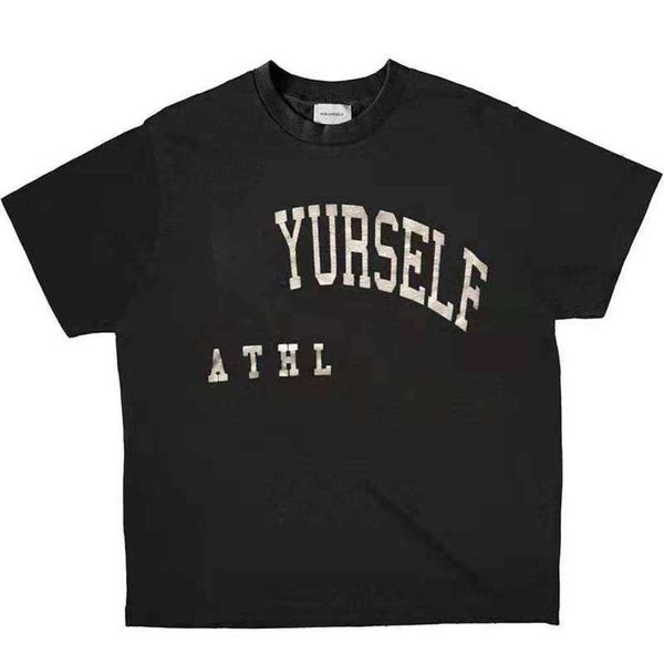 

shirt wash t make old high street letter print short sleeve, White;black