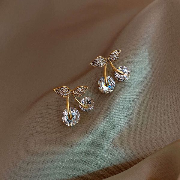 

popular girls' small earrings zircon temperament simple earrings female