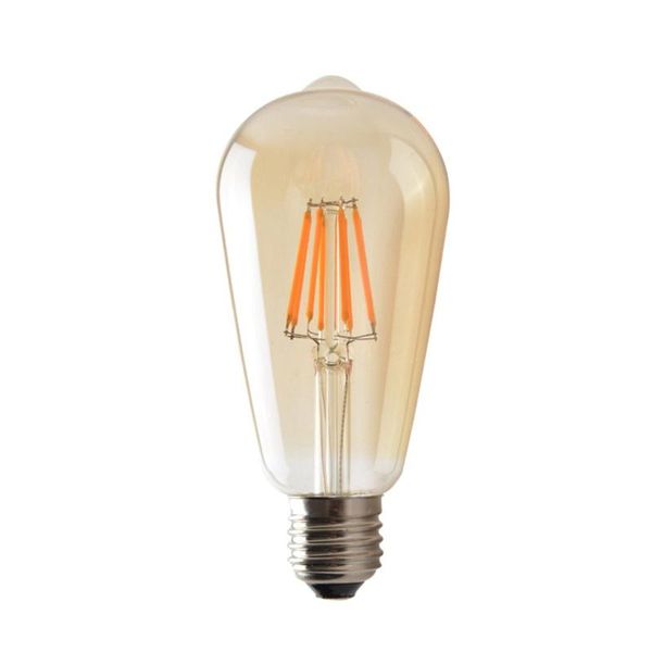 

bulbs 2w 4w 6w 8w st64 e27 led light bulb retro edison clear amber cover 220v filament antique vintage glass lamp tunable