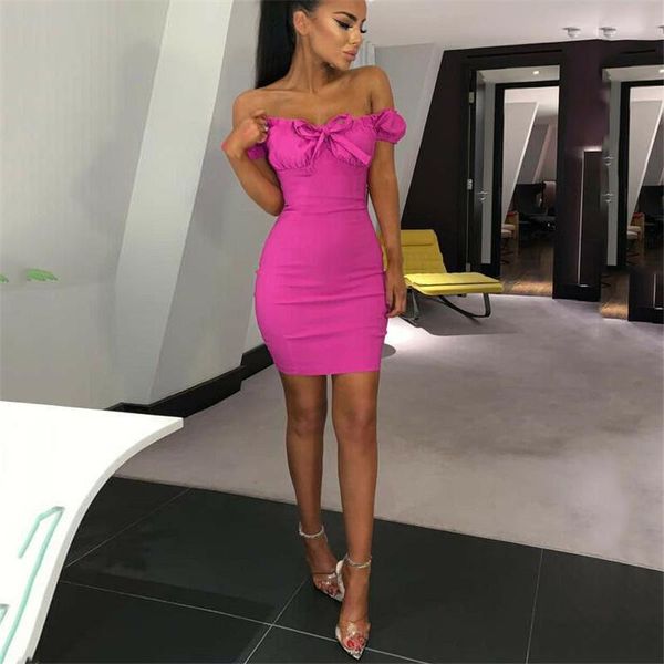 

casual dresses women's off shoulder slash neck bodycon dress lady skinny party cocktail club summer mini pencil vestidos, Black;gray