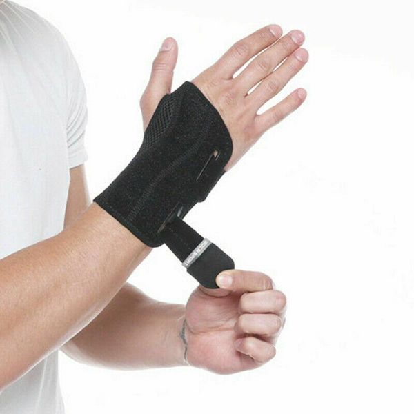 

wrist support style splint carpal plastic-steel tunnel sprain strain bandage brace solid 1 piece fashion 2021, Black;red