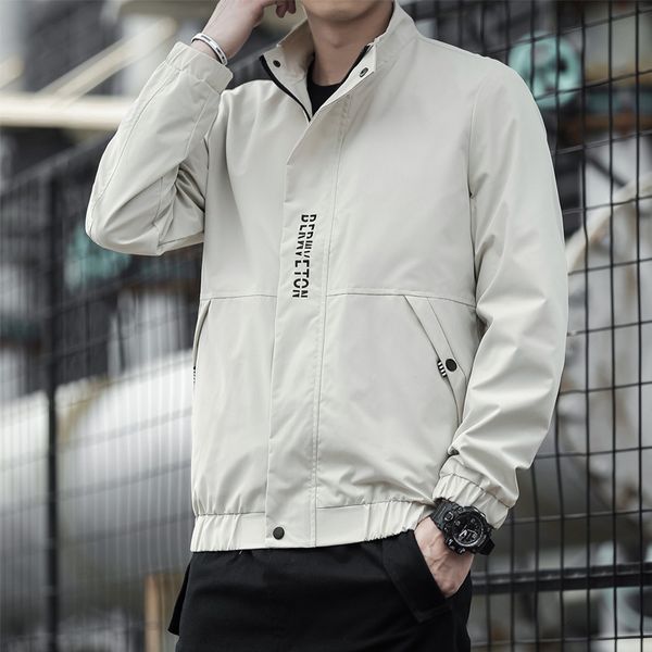 

spring and autumn new jacket slim fit men's fashion trend leisure sportswear home young students' top, Black;brown