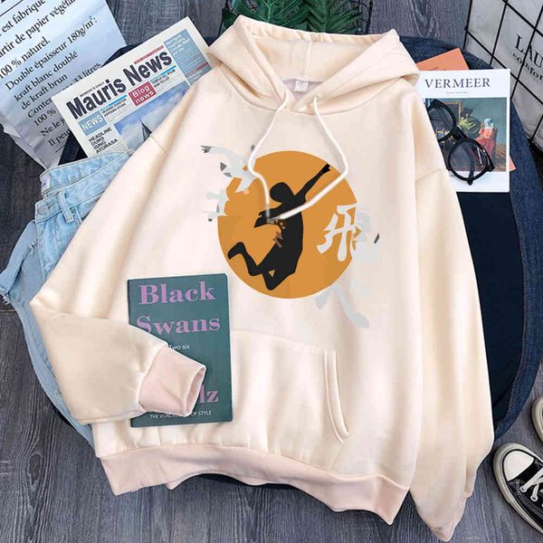 

haikyuu men's hoodie, casual wear, harajuku style, cartoon, retro, punk, animation, Black