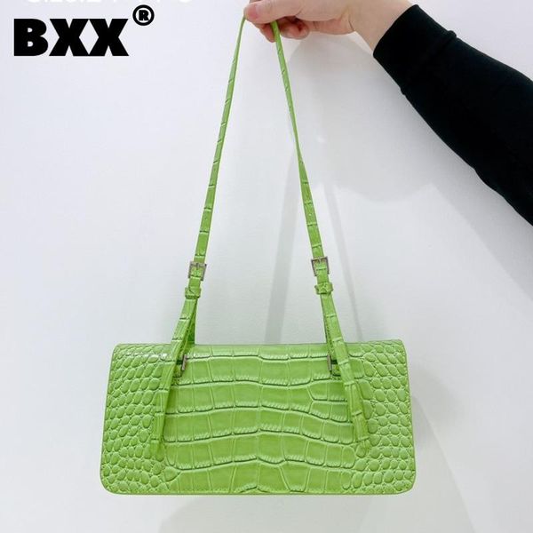 

cross body [bxx] crocodile pattern pu leather bags for women 2021 summer shoulder bag trending luxury ladies travel hand hs167