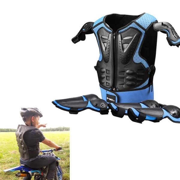 

motorcycle armor children full body protector blue vest red kids riding jacket anti falling protection gear elbow knee suit brandoo
