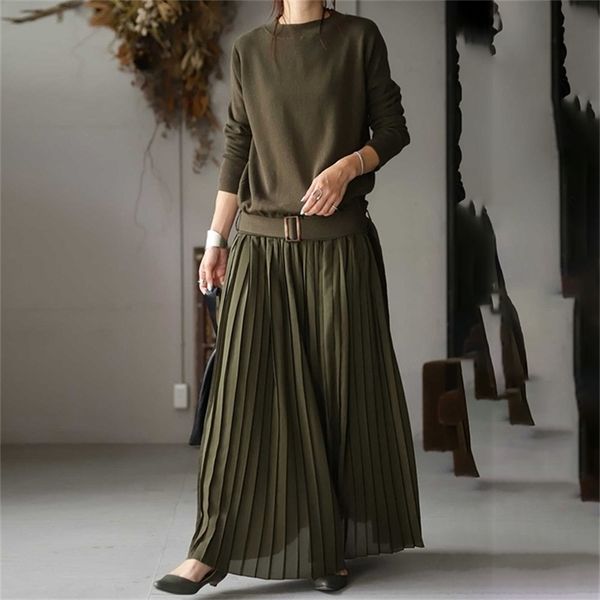 

mozuleva long dress elegant office ladies pullover high waist a line korean causal dresses retro preppy style vestidos black 210706, Black;gray