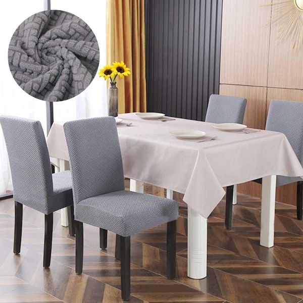 

chair covers 2pcs jacquard cover elastic spandex slipcover dining removable stretch banquet seat protector for chairs