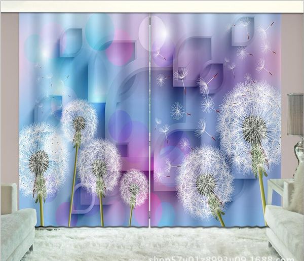 

curtain & drapes dandelion digital 3d window curtains blackout living room office bedroom cortinas rideaux customized size pillowcase