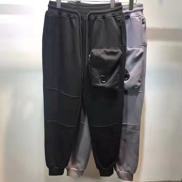 

brand cp designer stoney sportswear jogging pants stereo single bag pant soft bodybuilding exercise training pants cptoney island, Black