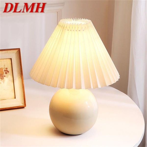 

table lamps dlmh creative ceramic led simple white desk light for home decoration