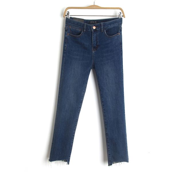 

autumn irregular smoke tube pants elastic slim fit women, Blue