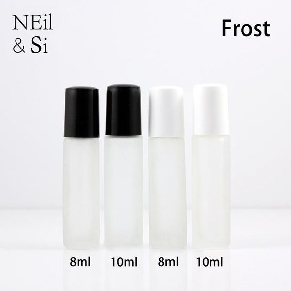 

8ml 10ml frost glass cosmetic roller bottle make up perfume essential oil massage roll on bottles