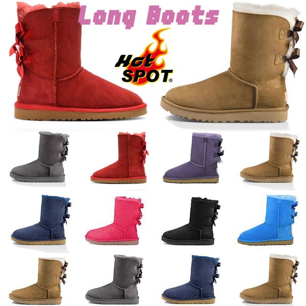 

new style warm winter boot bow woman snow long boots classic ankle ladies girls brown grey black chestnut nice womens booties eur size 36-41