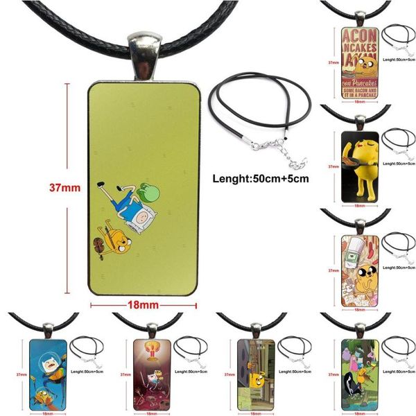 

pendant necklaces for girls jake dog keep calm bacon pancakes glass cabochon choker rectangle necklace steel color jewelry, Silver