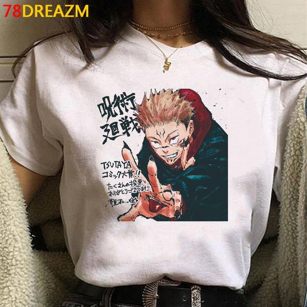 

new japanese anime jujutsu kaisen t shirt men kawaii summer yuji itadori graphic tees cool funny cartoon tshirt male, White;black
