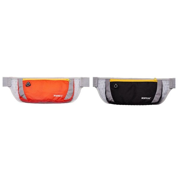 

2x rimix sports pocket mini fanny pack for men women portable convenient waist pack waterproof orange & black