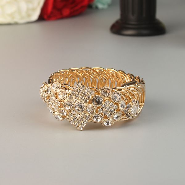 

newgoldinlaidopeningadjustablewomensfashionbracelet, Golden;silver