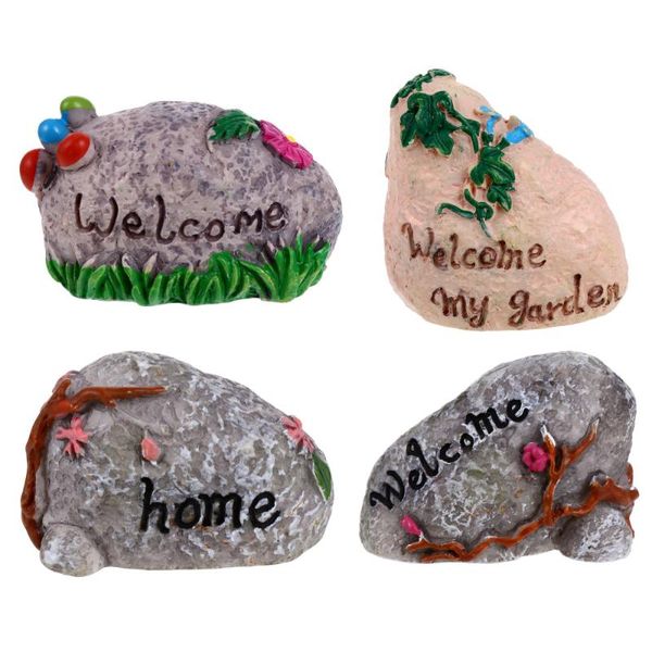 

4pcs bonsai garden adornment landscape decoration fairy house stone ornament