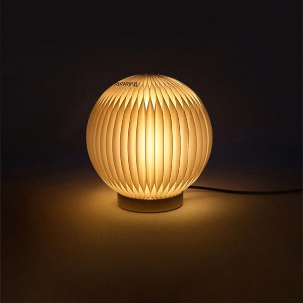 

paper table lamp home furniture creative bedroom bedside lamp simple nordic table ins dimmable spherical atmosphere lamps