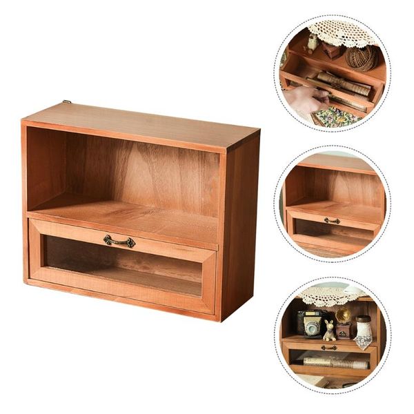 

storage drawers 1pc retro wooden deskorganizer durable jewelry with drawer