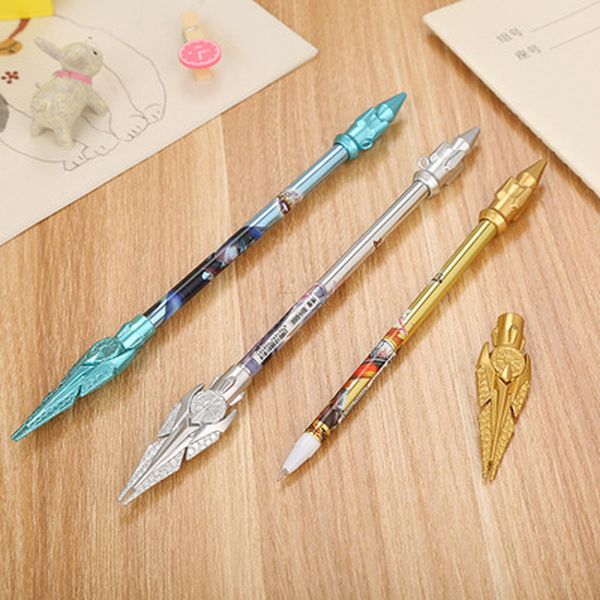 

1pcs hundred birds and phoenix guns 0.5mm student nice gel news paper black signing pen school