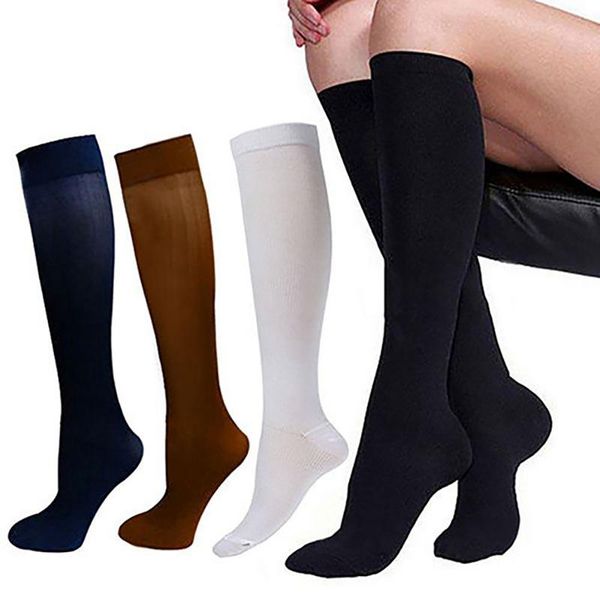 

sports socks sport breathable pressure nylon varicose vein stocking leg relief pain stockings compression outdoor sock, Black