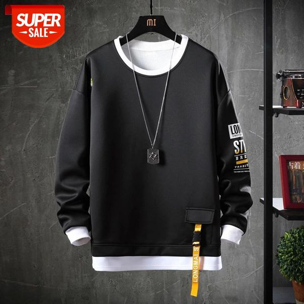

2020 letter print men solid color sweatshirt men hoodies spring autumn hoody casual streetwear clothes #hz4l, Black