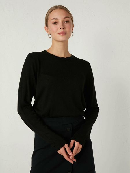 

women's sweaters collar detailed thin knitwear sweater, sweaters 3515, White;black