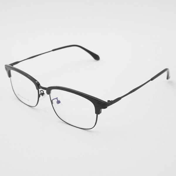 

fashion sunglasses frames metal tr mixed eyebrow clip retro square commercial men's optical, Black