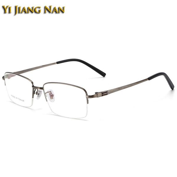

fashion sunglasses frames men pure titanium optical glasses frame eyewear lightweight flexible gentleman prescription eyeglasses, Black