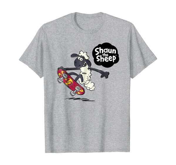 

shaun the sheep: skateboarding shaun t-shirt, White;black