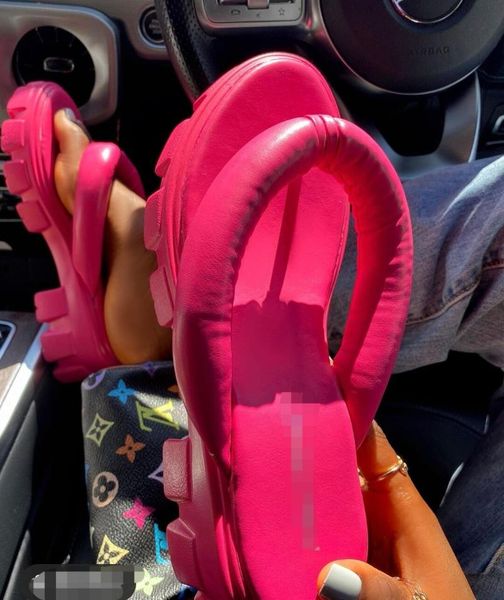 

slippers women thick platform flip flops beach sandals soft leisure female slipper fashion candy colors anti slip shoes, Black