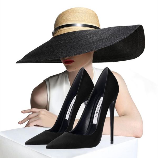 

dress shoes black flock pumps european fashion stilettos ol casual daily women size41 winter spring autumn