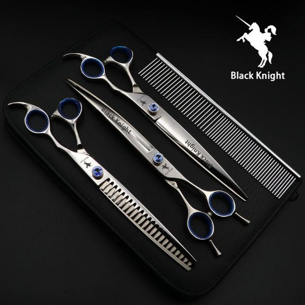 

dog grooming 8 inch professional pet scissors cat shears set,straight & thinning curved scissors&comb add case