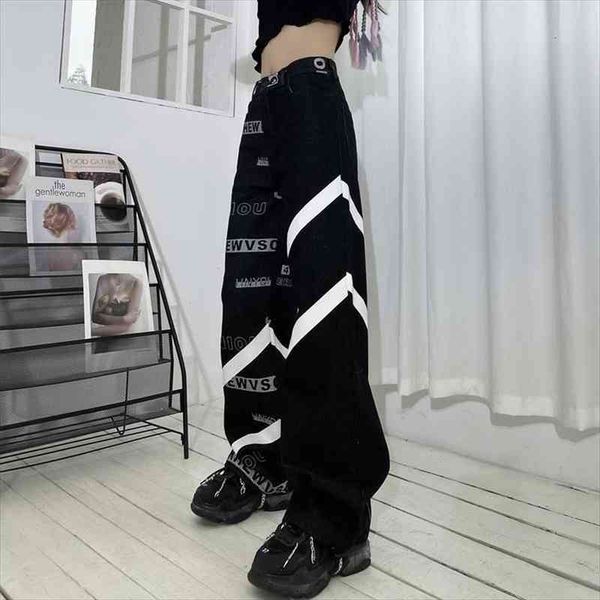 

hip hop baggy harajuku women jeans streetwear wide leg denim trousers loose oversize korean fashion hippie pants casual, Blue