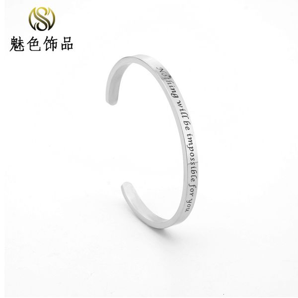

bracelet nothing will be impossible for you, Golden;silver