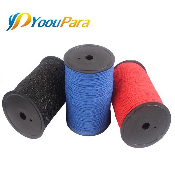 

1000ft reflective paracord material 7 core 10 colors reflective spools 6pcs/lot for diy pet colla outdoor camping tent