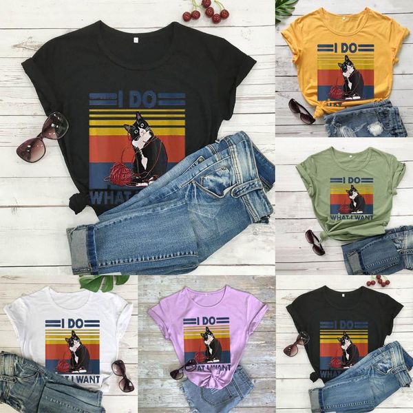 

2021 o-neck print tshirt women casual short sleeve o neck tee for female cartoon cute t-shirts femme clothings #t2g, White