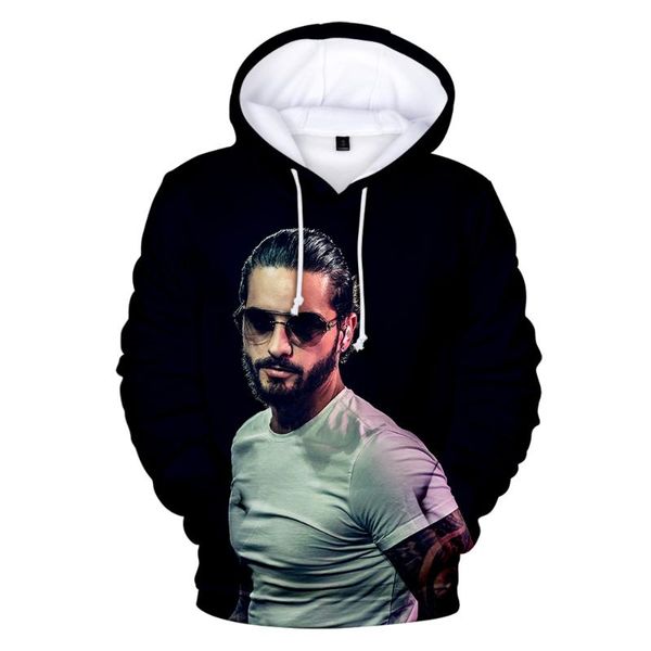 

men's hoodies & sweatshirts classic peculiar maluma 3d men/women young people long sleeve hoodie casual sweatshirt pullovers, Black