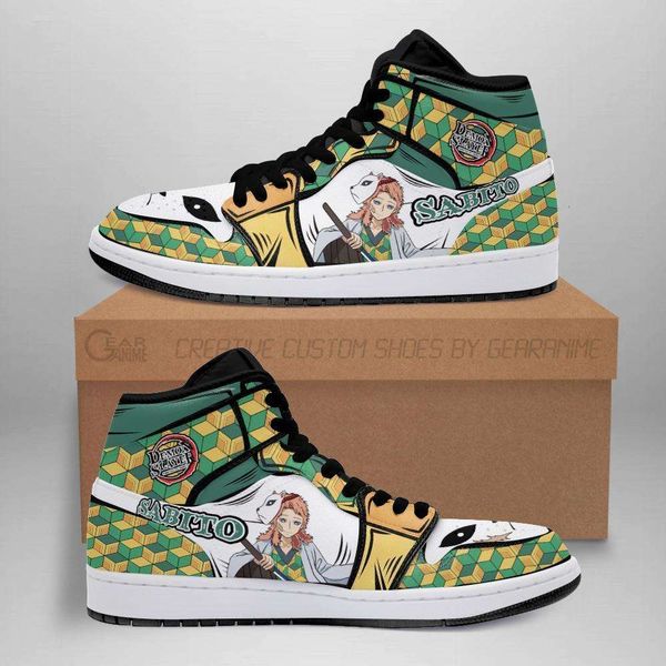 

sabito shoes boots demon slayer anime sneakers fan gift idea