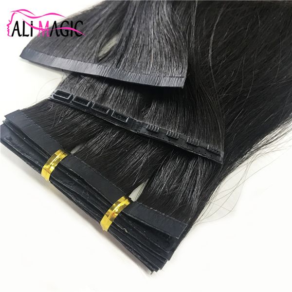 Новый продукт Невидимая лента Remy Hair Extensions Snap Skin Weft Tape Hair Extension Clip On Extensions Легко носить и снимать Factory Outlet