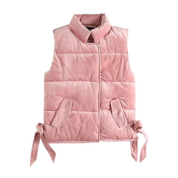 

women's vests kuyomens 2021 women winter vest corduroy fabric warm stand collar waistcoat solid short sleeveless -2xl, Black;white