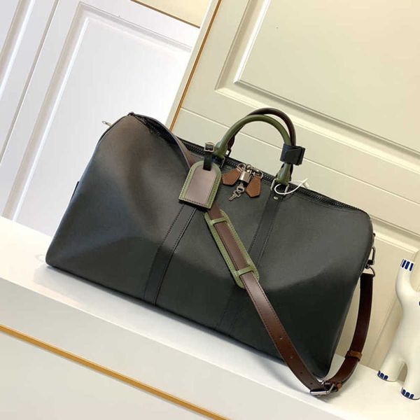 

7a+fashion new style duffle bag 58669 leather the details of the handmade edges are exquisite simple and easy genuine leather bag