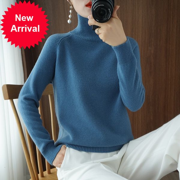 

winter new solid color cashmere women's sweaters high neck knitted inner women short bottoming net red all-match sweater, White;black