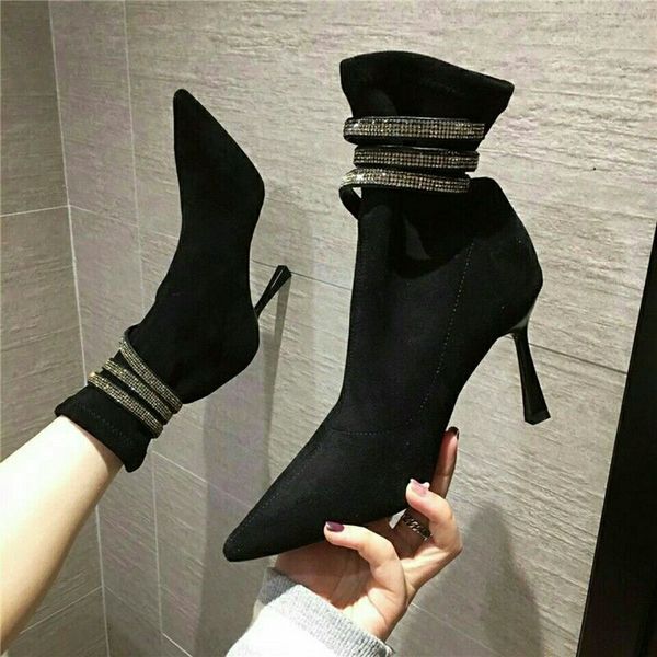 Botas Sexy Sock Botas Botas Botinhas Altas Para As Mulheres Moda Sapatos 2022 Primavera Autumn Botas Botas Femininas Nightclub