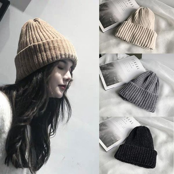 

beanies dt089 winter warm snow double soft chenille comfortable feeling skullies cap men women outdoor leisure hat