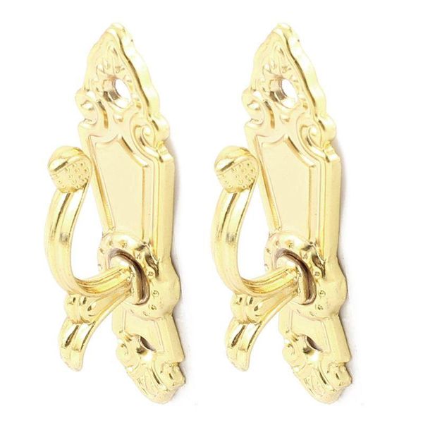 

screw mount curtain tassel tie back tieback wall hooks 2pcs gold tone