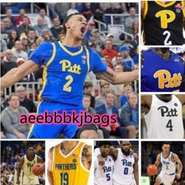 

ncaa college pitt panthers basketball jersey 21 terrell brown 22 anthony starzynski 24 samson george 31 onyebuchi ezeakudo custom stitched22, Black