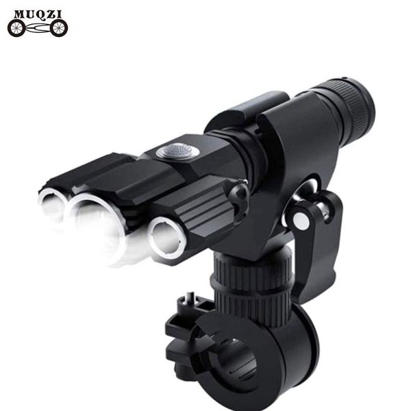 

bike lights bicycle t6 l2led aluminum alloy multifunction three lamp head aircraft shape luz bicicleta