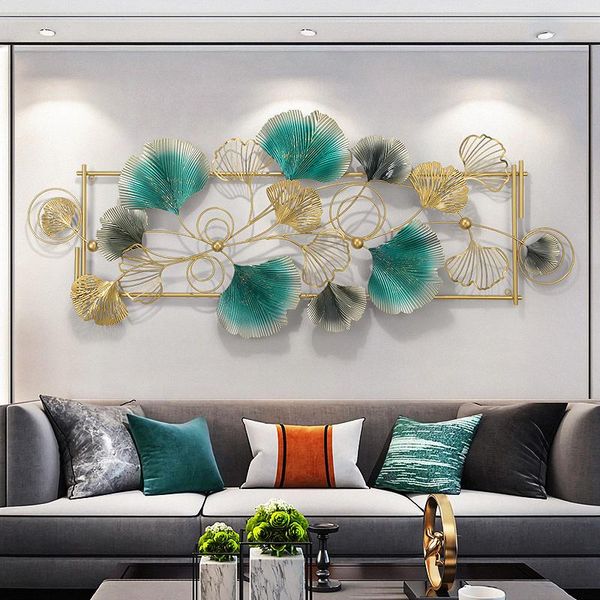 

decorative objects & figurines chinese style light luxury ginkgo biloba wall decoration household dining room sofa background hanging iron a